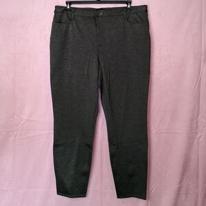 Talbots Shadow Heather Gray Soho 5 Pocket High Rise Skinny Jeggings size 18